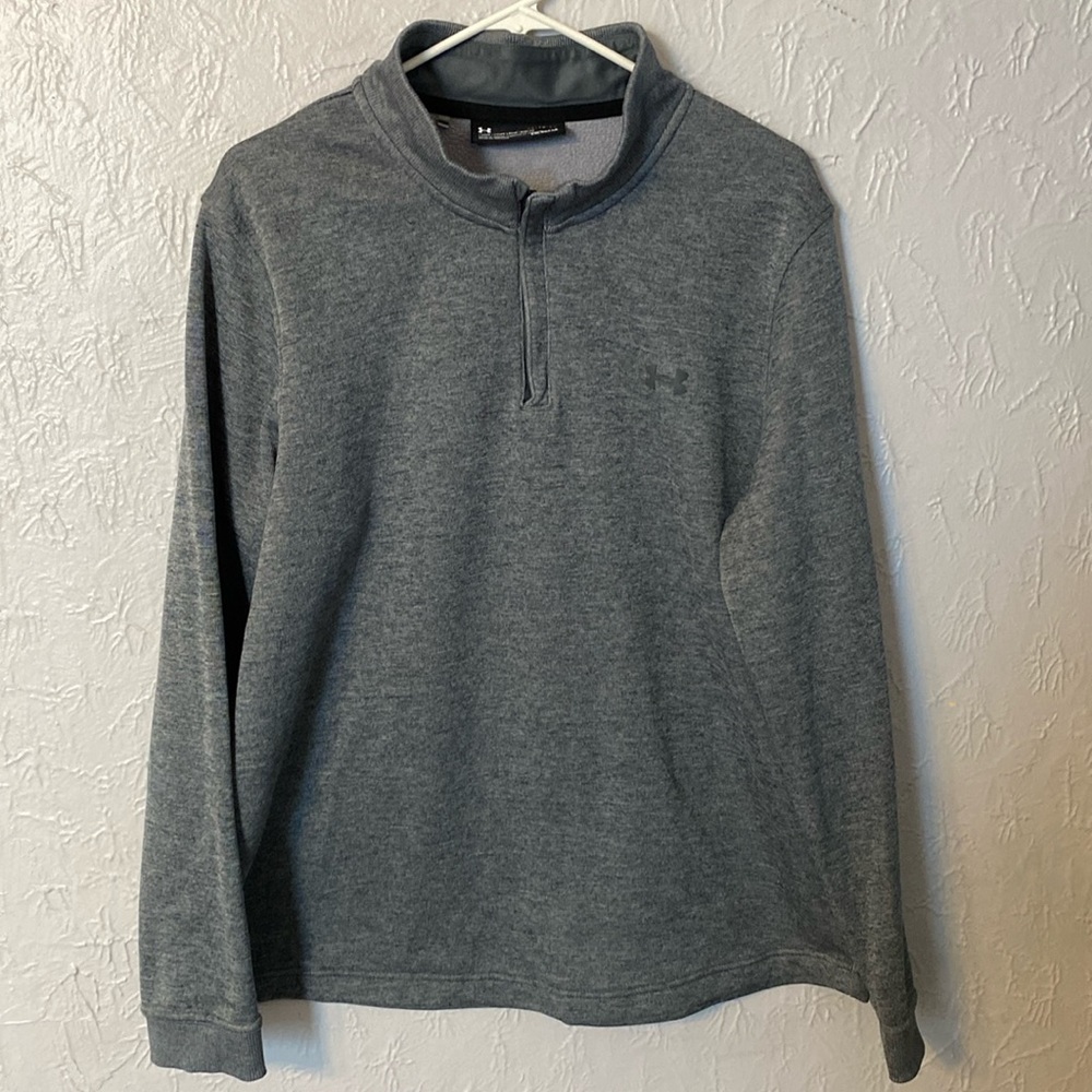 Under Armour Men’s Heathered Gray 1/4 Zip Fleece Pullover - XL
